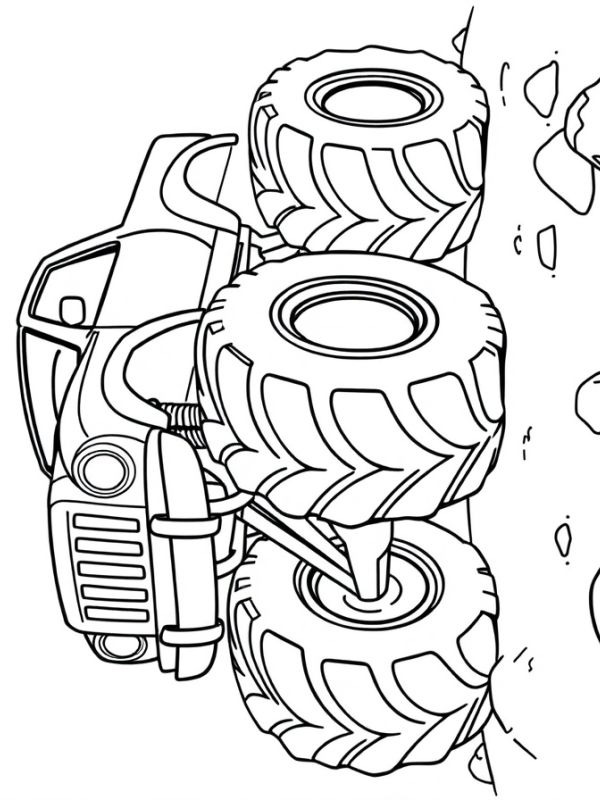 Cool Monstertruck Colouring page