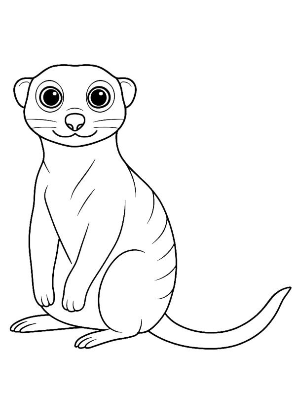 Meerkat Colouring page
