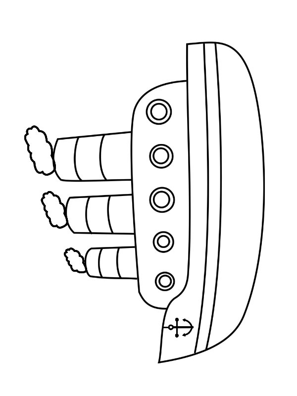 Steamboat Colouring page