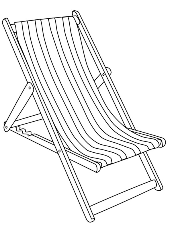 Beachchair Colouring page