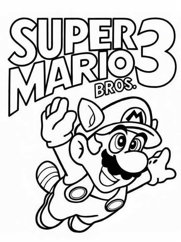 Super Mario Bros. 3 Colouring page