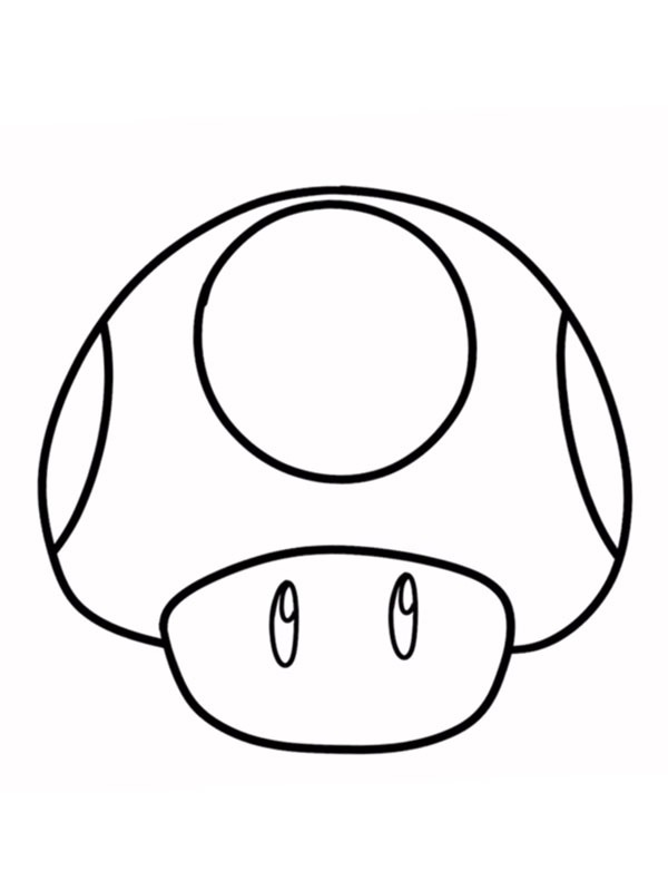 Super Mushroom Colouring page