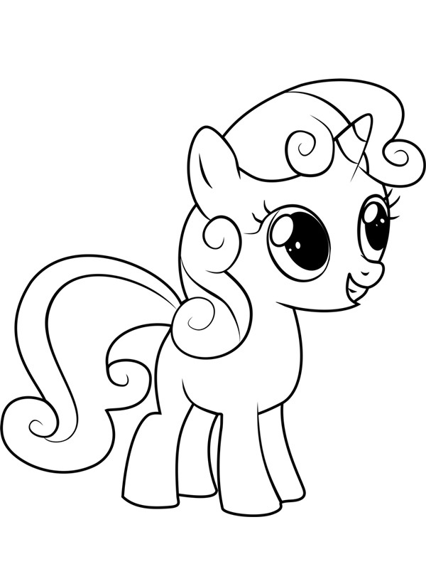 sweetie belle Colouring page