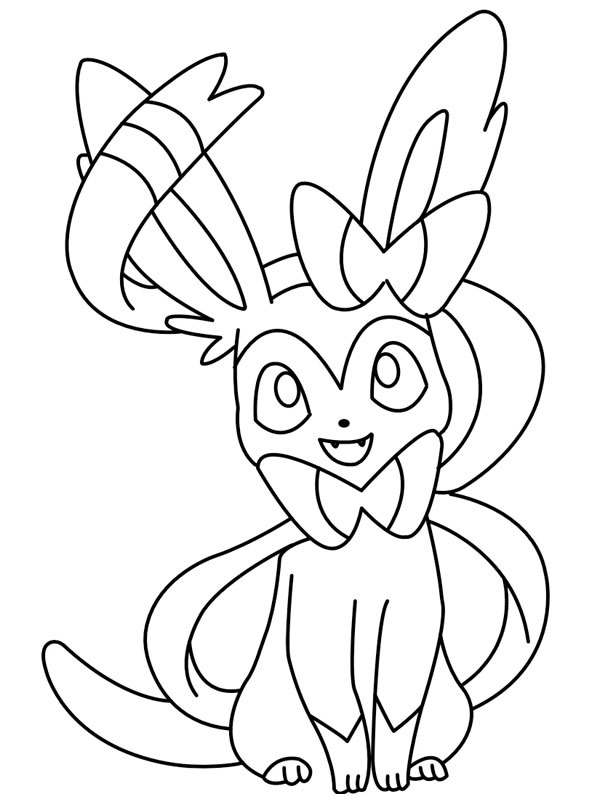 Sylveon (Pok&eacute;mon) Colouring page
