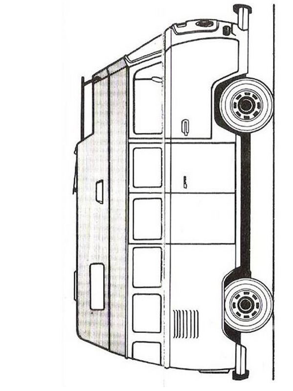 Volkswagon T2 Camper Colouring page