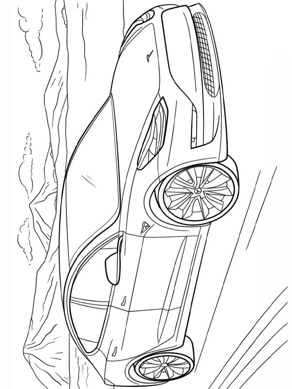 Tesla Model S Colouring page