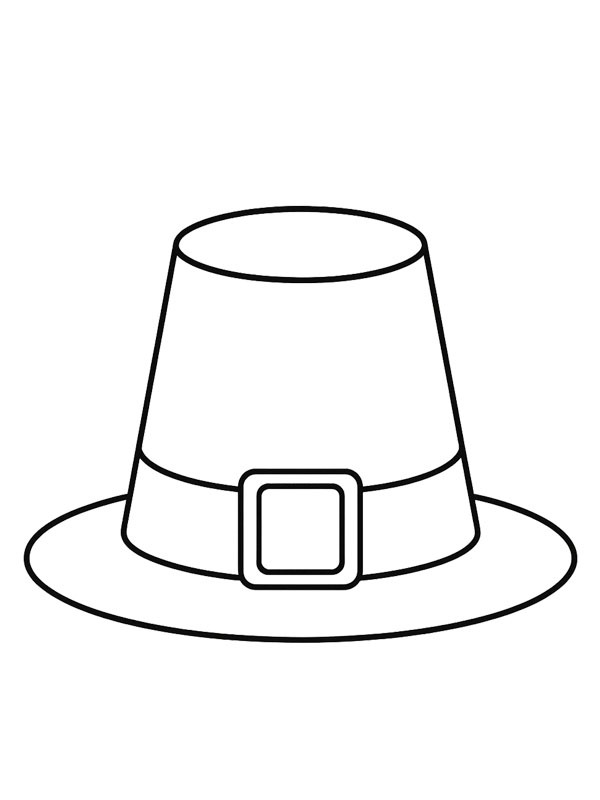 Thanksgiving hat Colouring page