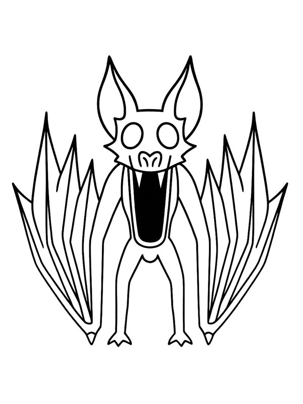 The Bat (99 Nights In The Forest) Colouring page