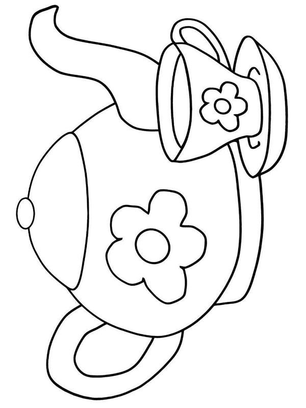 Teapot Colouring page