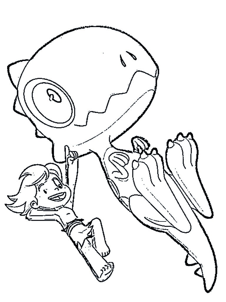 Tib & Tumtum look at the sky Colouring page