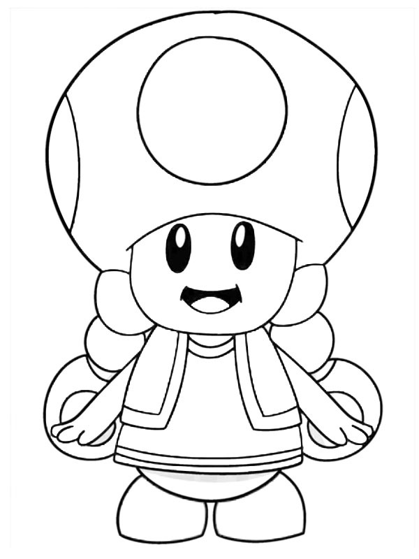 Toadette Colouring page