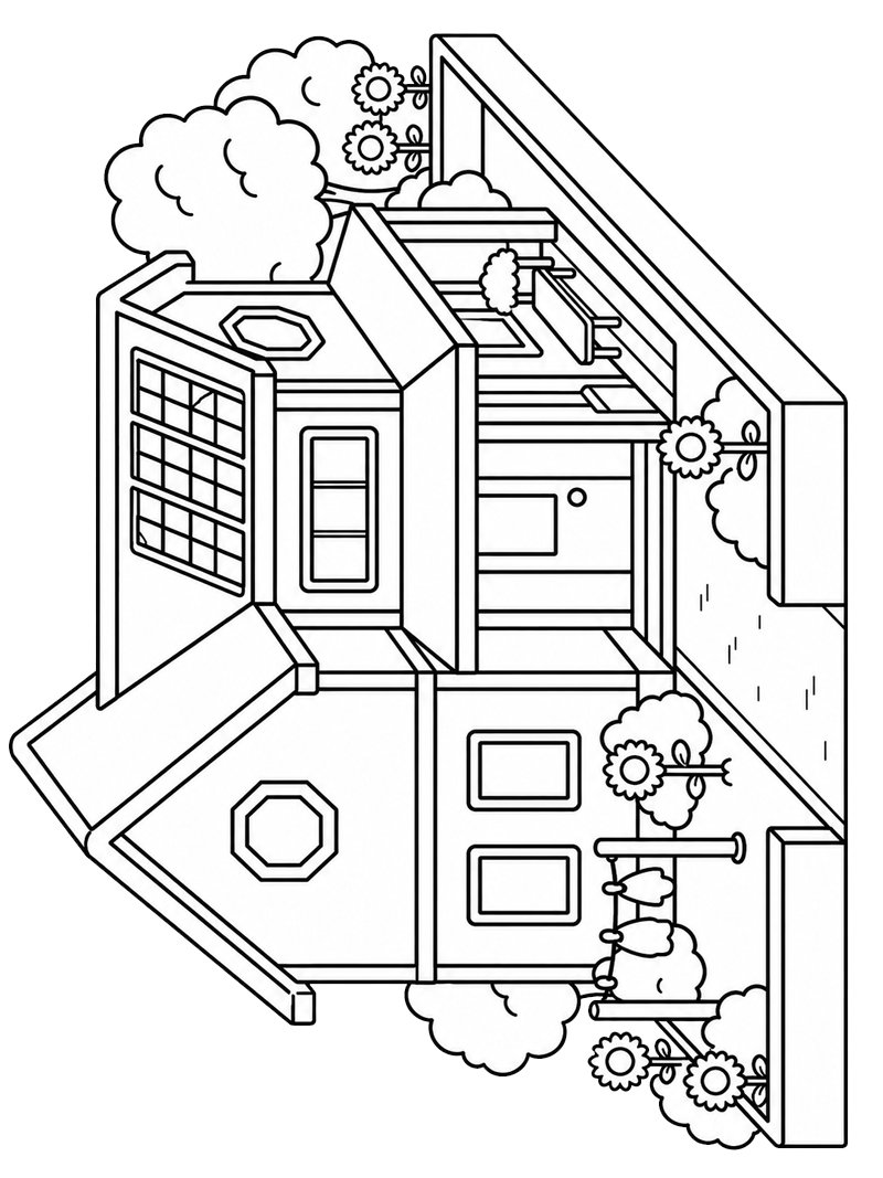 Toca Boca House Colouring page