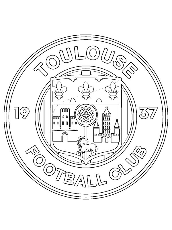 Toulouse FC Colouring page