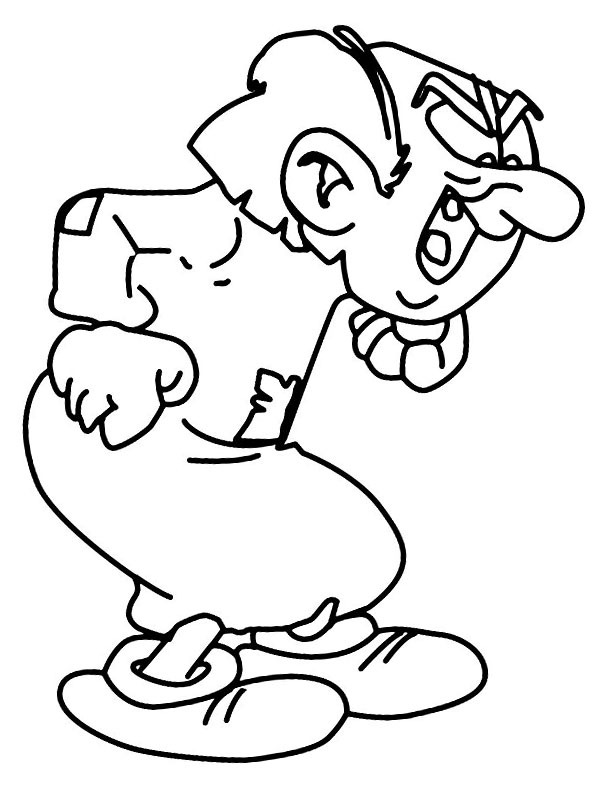 Wizard Gargamel Colouring page