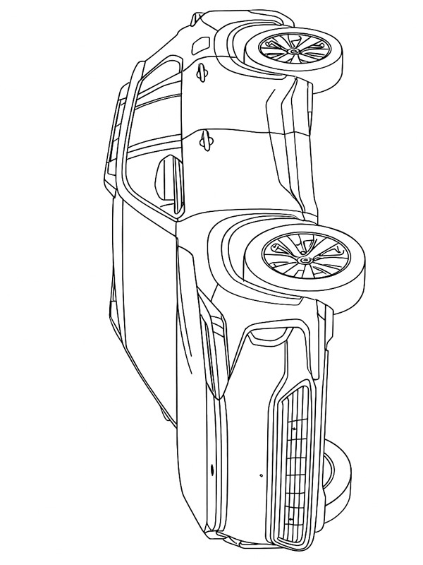 Toyota bZ Woodland Colouring page