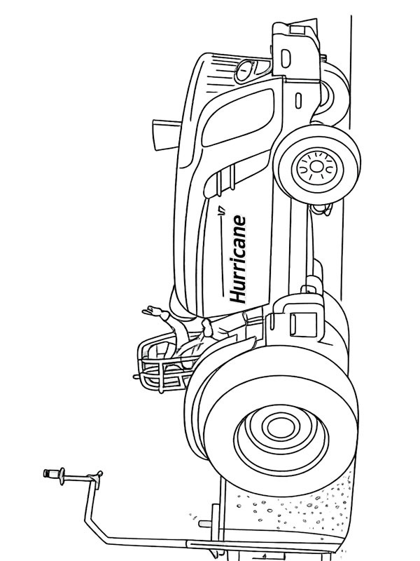 Tractorpulling Colouring page