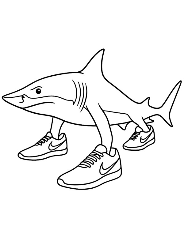 Tralalero Tralala Colouring page