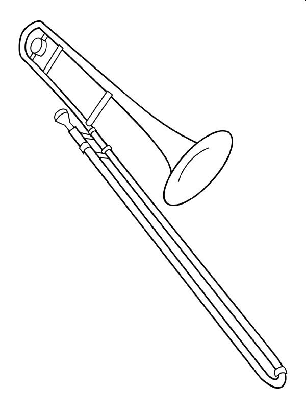 trombone Colouring page