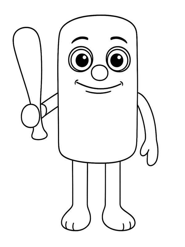 Tung Tung Tung Sahur Colouring page