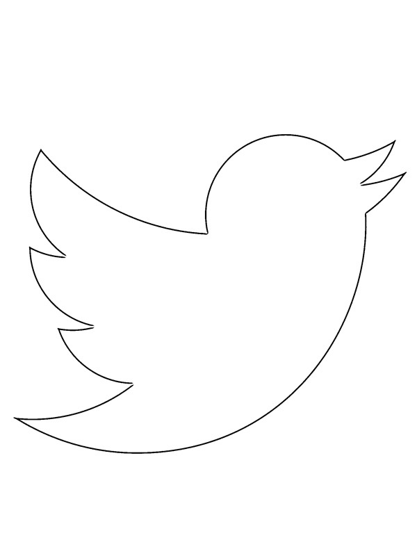 Twitter logo Colouring page