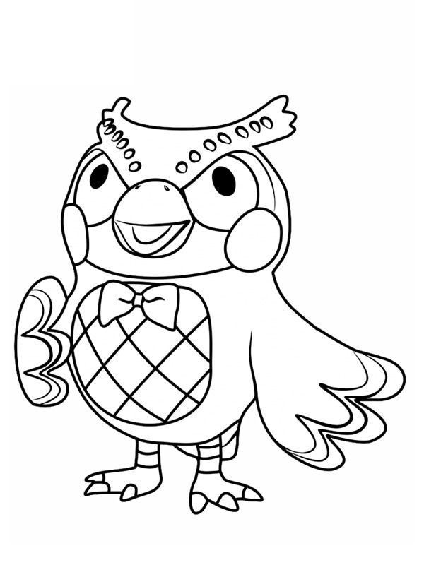 Owl (Animal Crossing) Colouring page
