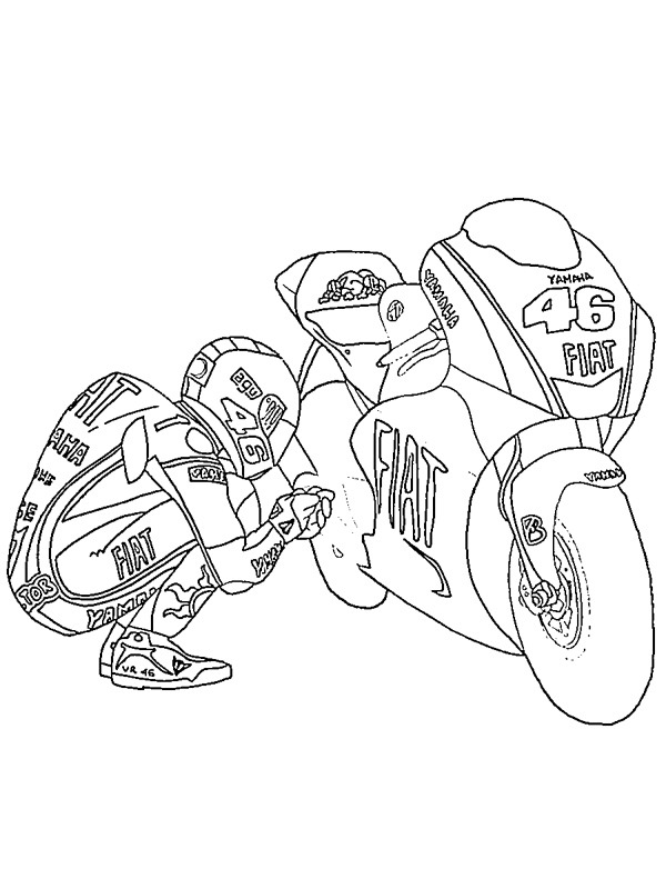 valentino rossi (the doctor) Colouring page