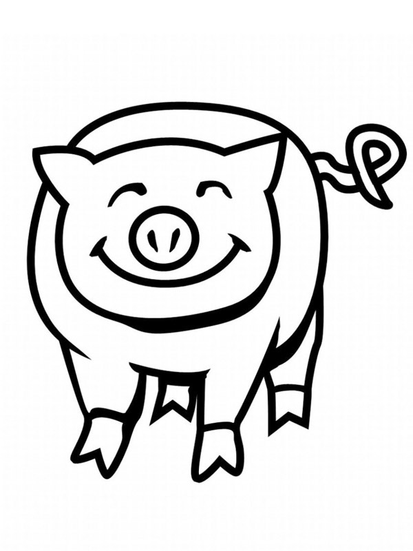 pig Colouring page
