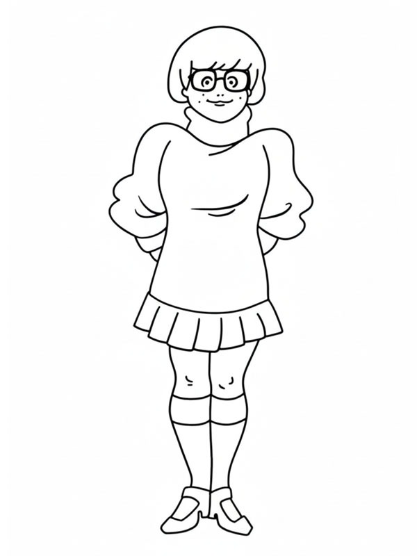 Velma Dinkley (Scooby Doo) Colouring page