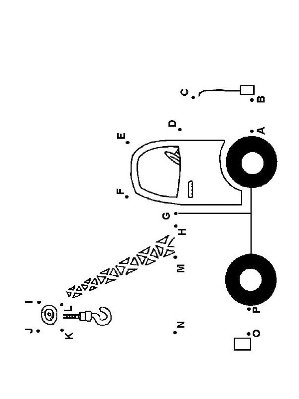 Towtruck dot to dot Colouring page