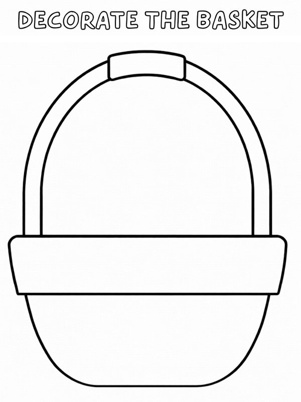 Decorate the Easter basket Colouring page