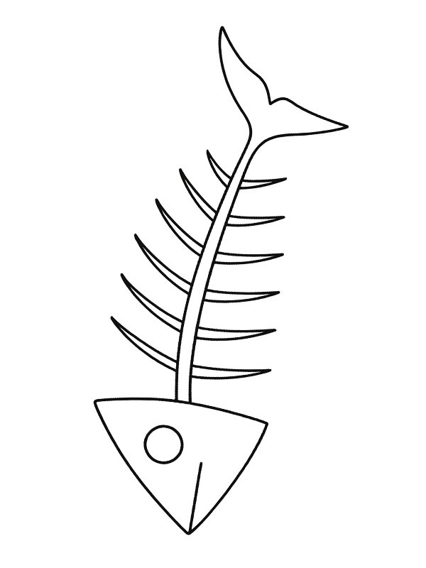 Fish bone Colouring page