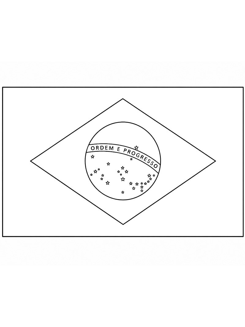 Flag of Brazil Colouring page