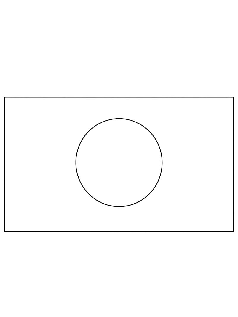 Flag of Japan Colouring page