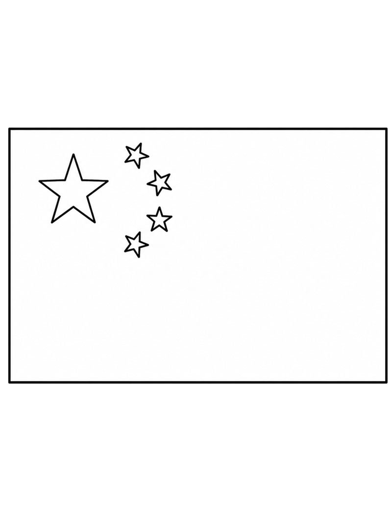Flag of China Colouring page