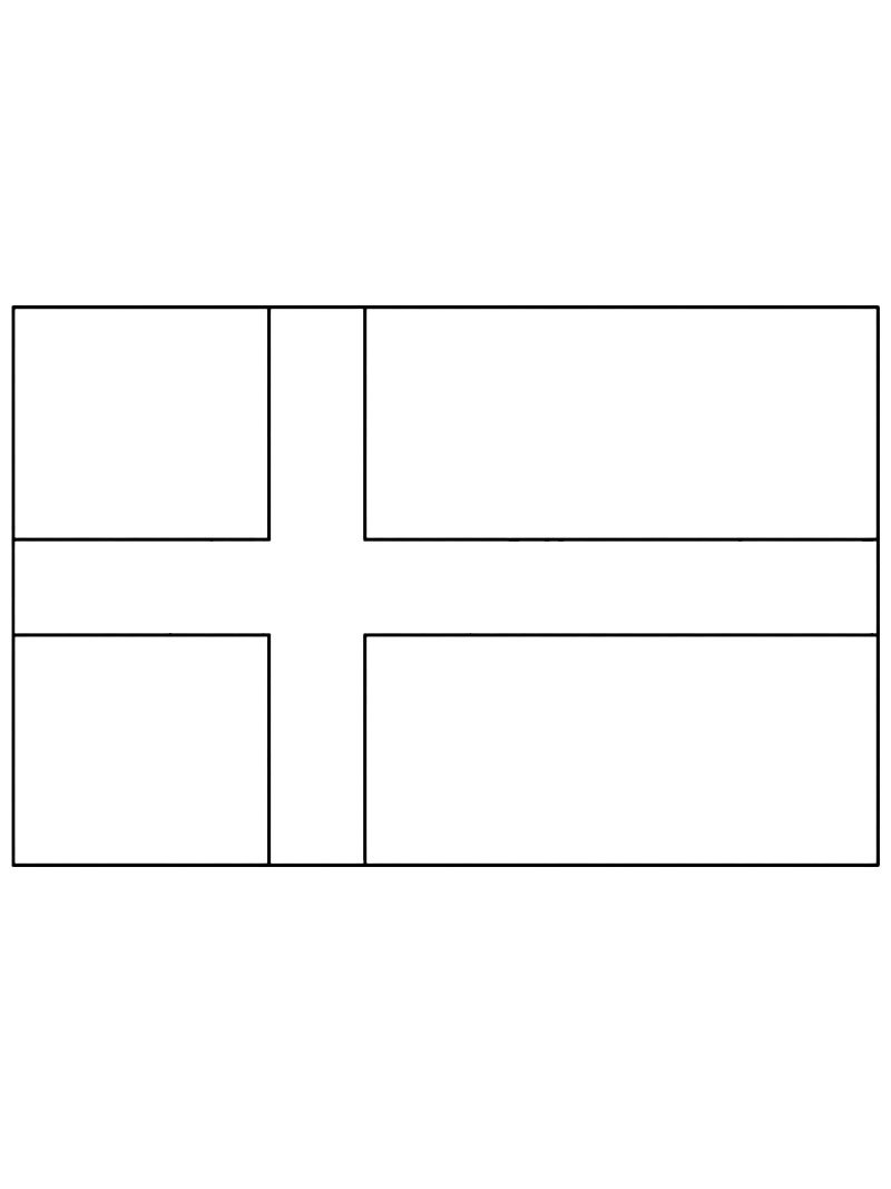 Flag of Denmark Colouring page