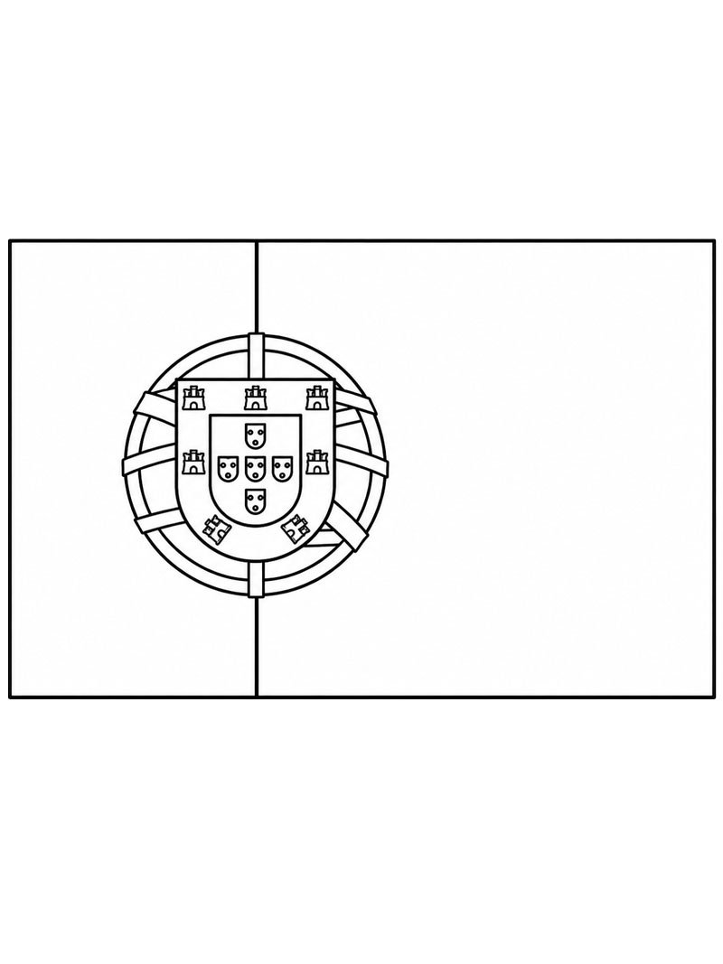 Flag of Portugal Colouring page