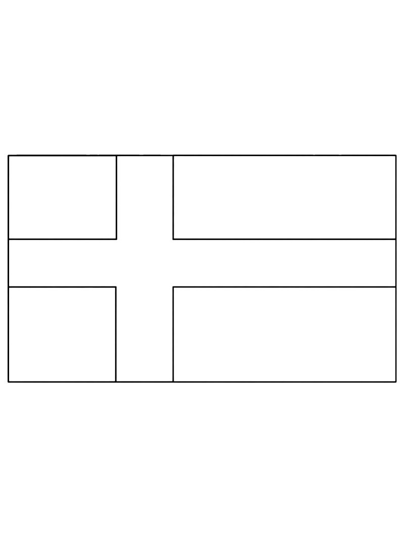 Flag of Sweden Colouring page