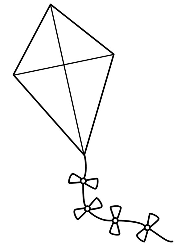 Kite Colouring page
