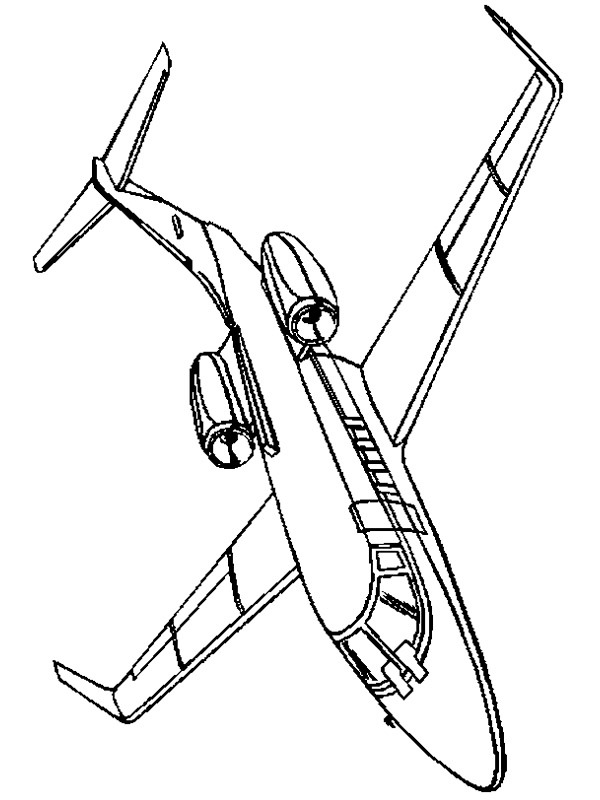 airplane Colouring page