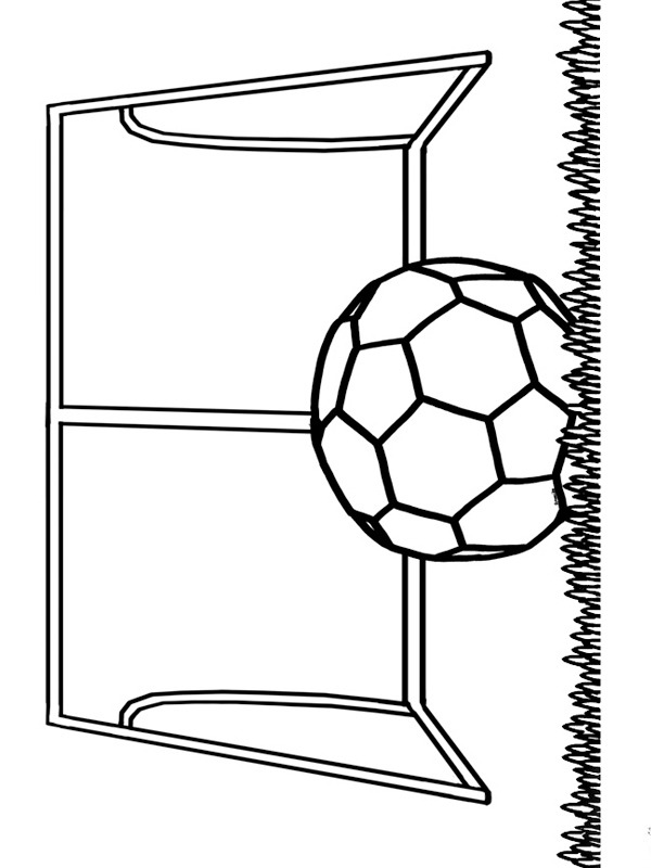 Soccer goal Colouring page