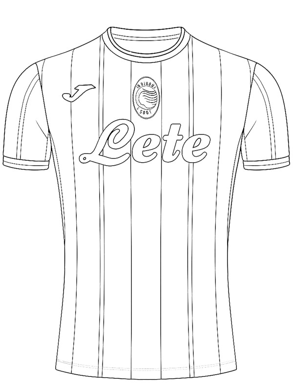 Atalanta Bergamo soccer jersey Colouring page