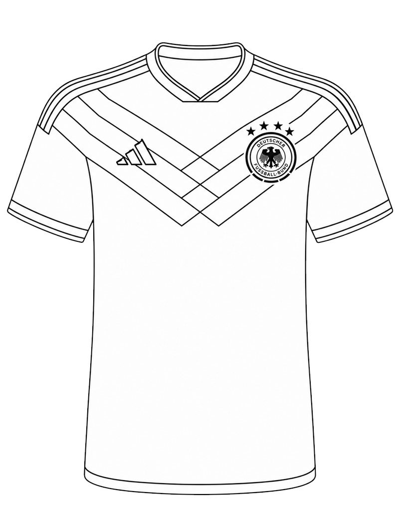 Germany Soccer Jersey Colouring page