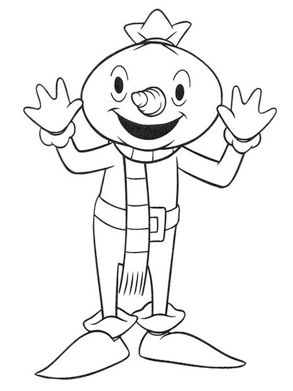 Scarecrow Spud Colouring page