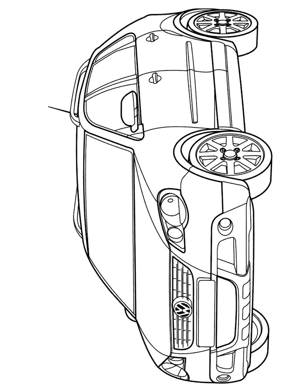 Volkswagen CrossPolo Colouring page