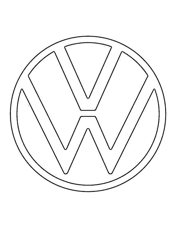 Volkswagen logo Colouring page