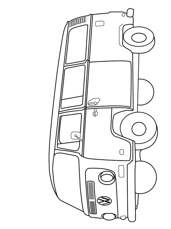 Volkswagen T2 Colouring page