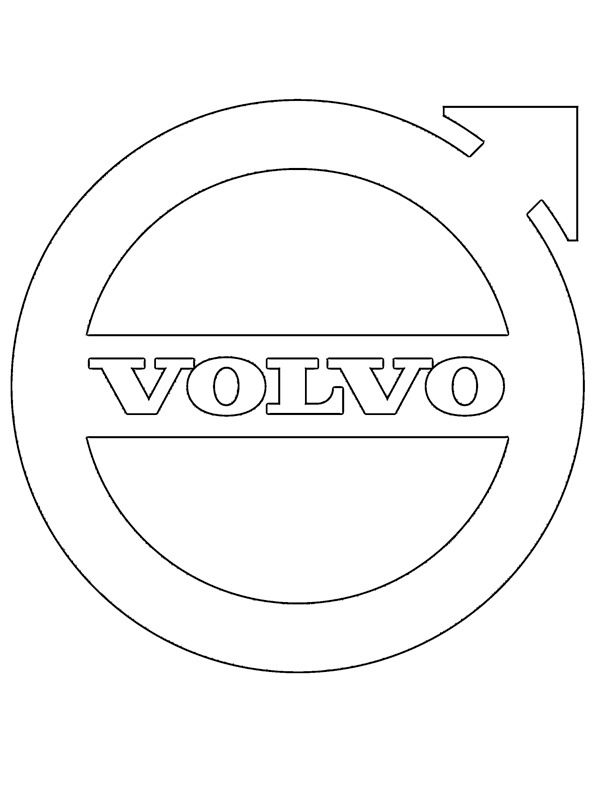 Volvo logo Colouring page
