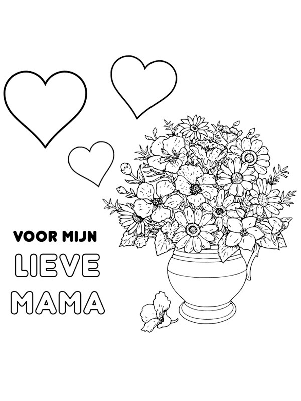 For my sweet mom Colouring page