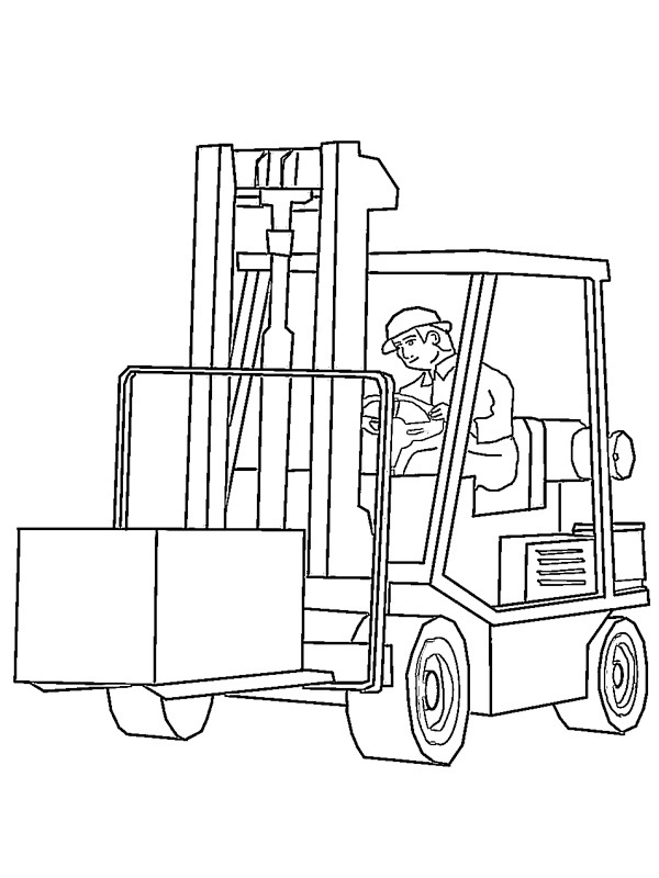 Forklift Colouring page