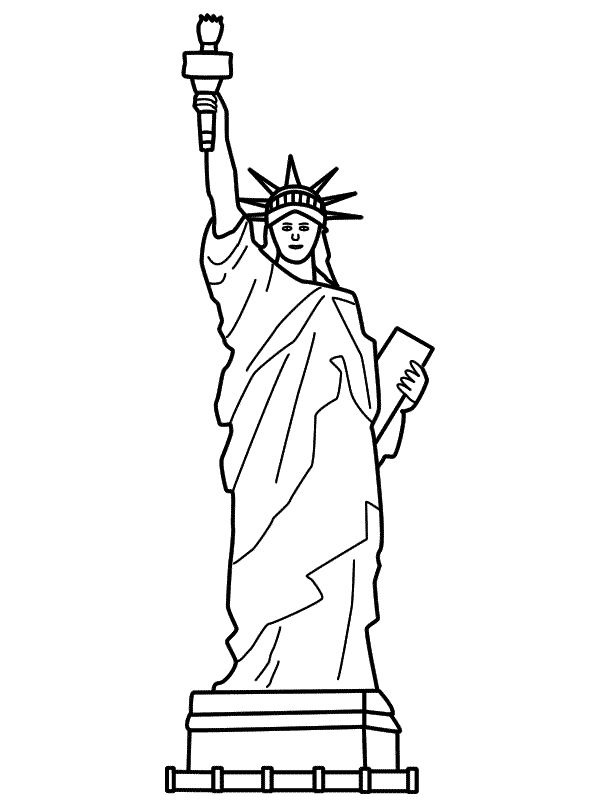 Statue of liberty Colouring page